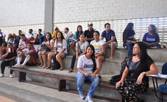 Professora Leonéa Santiago acompanhou a etapa final dos jogos do Festival Esportivo