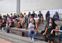 Professora Leonéa Santiago acompanhou a etapa final dos jogos do Festival Esportivo