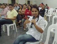 Participantes do projeto durante o debate