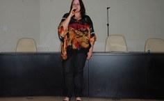 A vice-reitora, Rachel Rocha, deu as boas vindas aos participantes do Pontapé