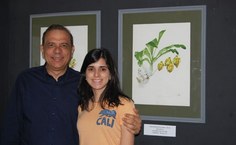 O artista ao lado da filha, Beatriz