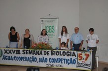 Mesa de abertura da 28º Semana de Biologia