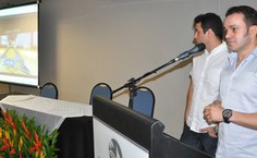 Os arquitetos Lúcio Moura e Luciano Brandão apresentaram a planta da 6ª Bienal Internacional do Livro de Alagoas