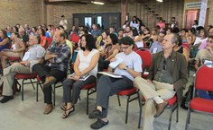 Os professores Amílton Gláucio e Sandra Nunes, do curso de Comunicação Social, também estiveram presentes