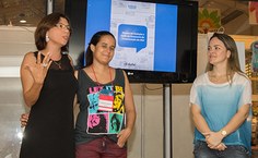 Simoneide, Tamiris Mendes, que frez a capa do Manual, e Mauricélia Ramos