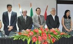 Reitora honorária Ana Dayse; prefeito de Maceió, Rui Palmeira; chefe de gabinete do Governo, Antônio de Pádua; diretor do HU, Paulo Teixeira; reitor Eurico Lôbo; reitora da Uncisal, Rosângela Fernandes; e presidente do Cremal, Fernando Pedrosa