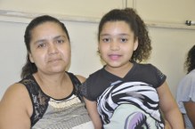 Edivãnia Silva acompanhou a filha, Júlia, paciente do ambulatório infantil