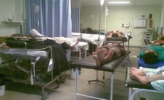 Área Vermelha do HGE lotada em janeiro de 2011. foto Odilon Rios