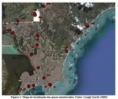 Poços monitorados durante a pesquisa