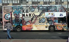 Ônibus tematico em Joburg, durante a Copa do Mundo