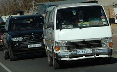 Van foi o  transporte mais usado em Johannesburg para mobilidade dos turistas
