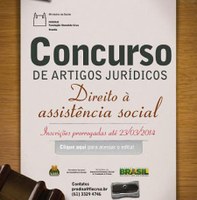 Inscrições abertas para concurso de artigos jurídicos sobre direito à assistência social