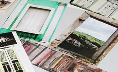 postais com elementos arquitetônicos