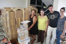 Equipe da Edufal nos últimos preparativos para inauguração do novo local