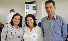 Rachel Rocha e Stela Lameiras, tradutoras da obra francesa com o professor Yann Hamonic, da Fale