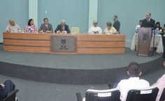 Auditório da Feac onde aconteceram as homenagens