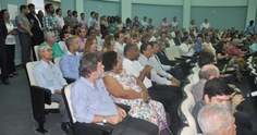 Auditório lotado para prestigiar o evento