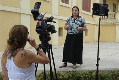 Equipe de gravação do programa