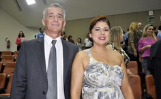 Diretores eleitos para o Campus Arapiraca Arnaldo Tenório e Eliane Cavalcanti prestigiaram a posse no Campus A. C. Simões