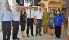 Valmir Pedrosa, reitor Eurico Lôbo, Nélia Calado, os secretários Jorge Messias e Paulo Speller,  Simoni Meneghetti, Rachel Rocha e Stela Lameiras