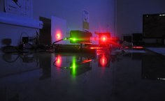 Lasers e hologramas foram atração no stand sobre ótica