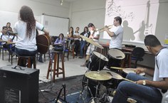 No final, a apresentação sobre a física da música teve até show
