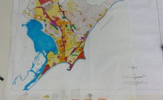 Mapa feito a mão pela equipe do MEP mostra os padrões urbanos de Maceió