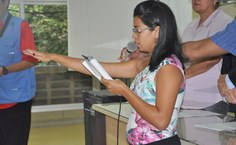 Leilane de Souza leu o juramento