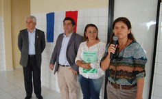 Solenidade de inauguração do Núcleo; professora Patrícia Beelsn, coordenadora da pós-graduação em Zootecnia