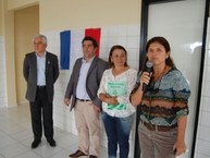 Solenidade de inauguração do Núcleo; professora Patrícia Beelsn, coordenadora da pós-graduação em Zootecnia
