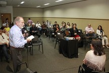 Eurico Lôbo prestigiando palestra sobre pós-graduação