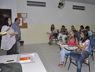 A vice-reitora, Rachel Rocha, com o pró-reitor de Graduação, Amauri Barros, em visita ao Campus Arapiraca