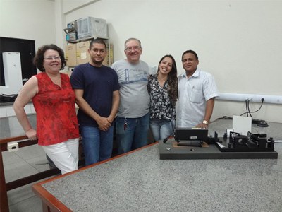 Professores organizadores do encontro (Elton, Maria Tereza, Kleber e Socorro) e diretor do IF, Carlos Jacinto da Silva | nothing