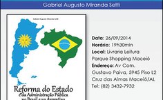 Convite de lançamento do livro de Gabriel Setti