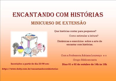 Projeto Biblioencanta promove minicurso Encantando com Histórias