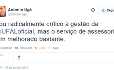 Aluno elogia desempenho da Ufal no Twitter