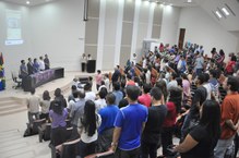 Estudantes e pesquisadores prestigiaram solenidade de abertura do 6º Encontro Nacional de História no auditório da Reitoria