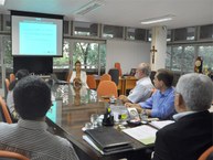 Reunião no gabinete do reitor