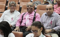 Pró-reitor de Extensão, Eduardo Lyra, coordenador do curso de Pedagogia, Eraldo Ferraz e o pró-reitor de Graduação, Amauri Barros