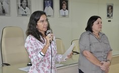 Pró-reitora Simoni Meneghetti e a vice-reitora Rachel Rocha