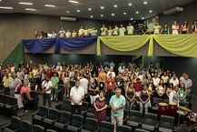 Auditório do Campus do Sertão fica lotado durante abertura de evento internacional