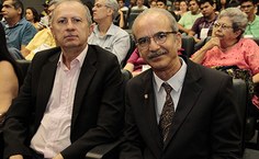 Niraldo Farias, da ASI, e Fernando Pinto, professor do Campus do Sertão e coordenador-geral do evento