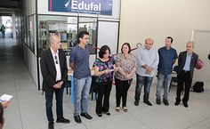 Stela Lameiras, diretora da Edufal, fala da satisfação de inaugurar a Edufal  no Campus do Sertão