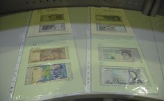 Cédulas de diversos países, valores e épocas