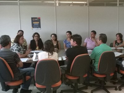 Equipe reunida para planejar o Caiite 2015