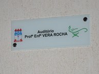 Placa do Auditório Vera Rocha