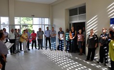 Vários pró-reitores, professores e técnicos estiveram presentes na Cerimônia de Inauguração do novo prédio do Igdema