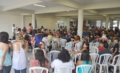 As famílias prestigiaram a festa das crianças