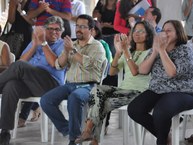 Pró reitores e Vice reitora prestigiam a apresentação do Percufal