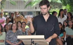 Professor Augusto Morales, durante a apresentação na tarde do dia 16